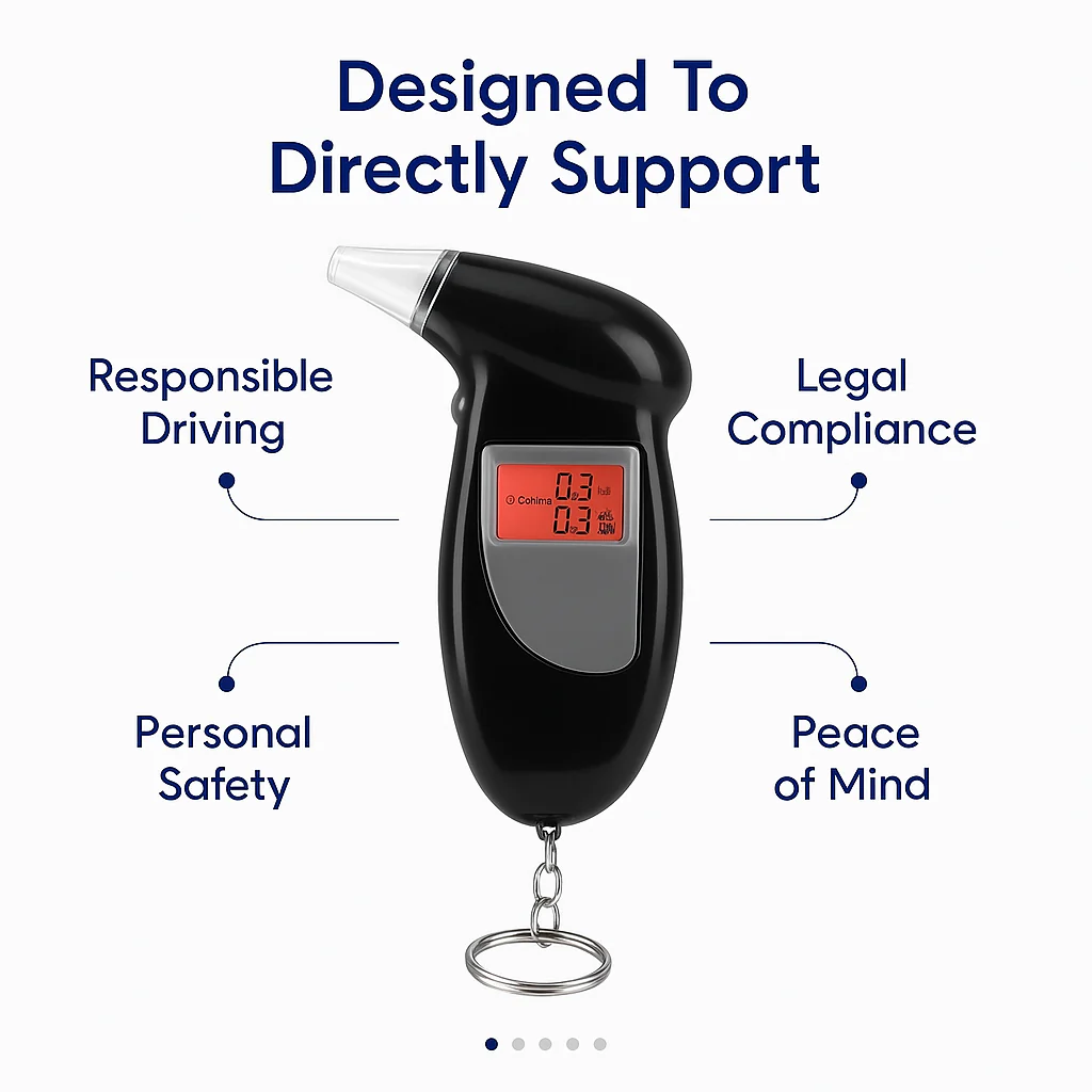 Portable Keychain Alcohol Breathalyser