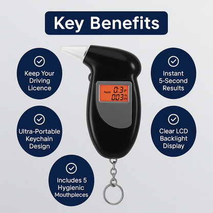 Portable Keychain Alcohol Breathalyser