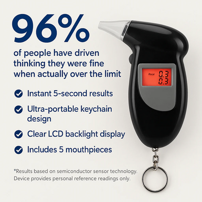 Portable Keychain Alcohol Breathalyser